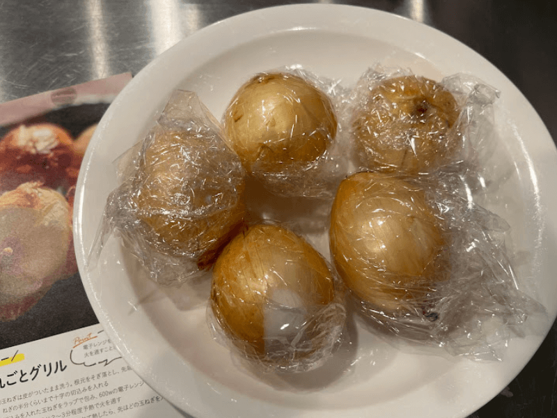 電子レンジでチンした玉ねぎ
