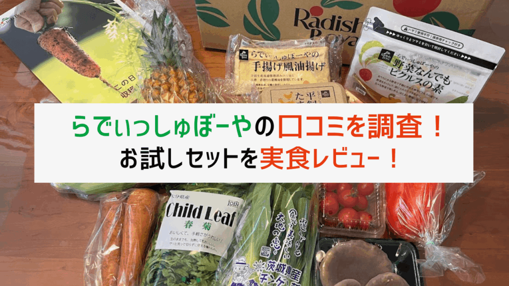 らでぃっしゅぼーやの口コミを調査!お試しセットを実食レビュー!